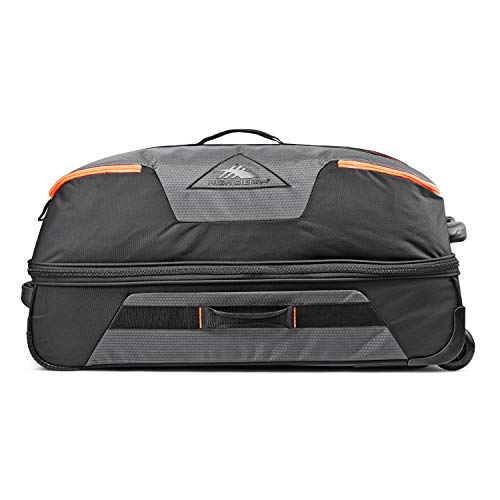 High Sierra Dells Canyon Wheeled Duffel Bag, Mercury/Black/Electric Orange, 32-Inch