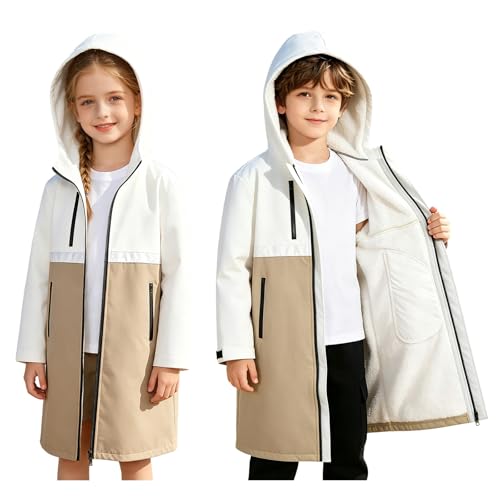 Parka imperméable enfants doublée polar veste de sport natation