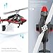 GQGQGQ A61 Airwolf Remote Controlled Helicopter Aircraft Plane 4CH RC Heli Aileronless 1/42 Scale 6-Axis Gyroscope Altitude Hovering Optical Flow Position 2Batteries for Adults Beginners/Black red