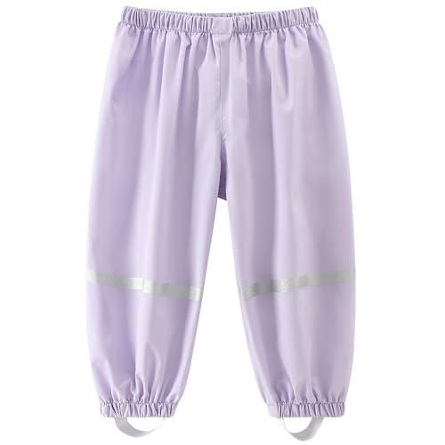 Fewlby Kids' Rain Pants Toddler Waterproof Trousers for Boys Girls