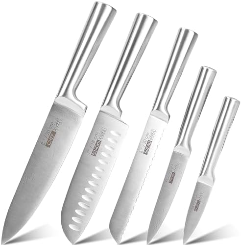 Aço inoxidável Conjunto de 5 Peças, Jogo de Facas, Faca, Facas, C...