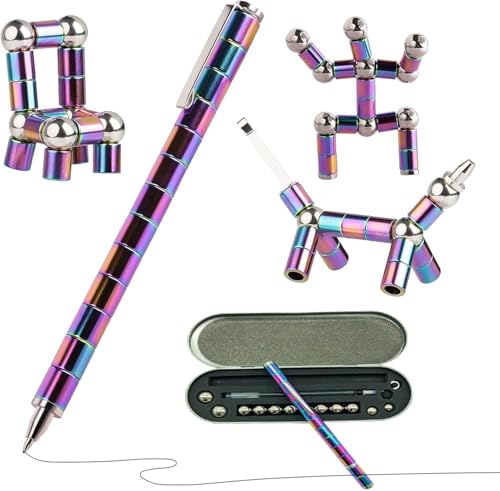 ボールペン フィジェット ペン 磁気 マジック 多機能ボールペン タッチペン スタイラスペン おもちゃMagic Pen Fidget Toy クリスマス 誕生日 プレゼント (カラフル)