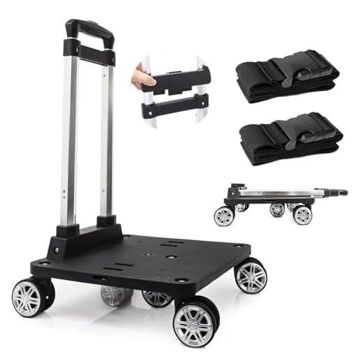 Best business backpack for women Foldable Aluminum Backpack Cart with Swivel Wheels