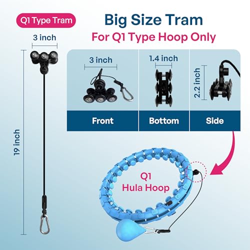 Leann L!fe 30 Knot Waist 19"-56", U1 Type Magnetic Lock Smart Weighted Hula Hoop for Adults Weight Loss, Infinity Hoop Plus Size, Children Adults Home Outdoors, Fitness Exercise, Abdominal Toner - Image 5