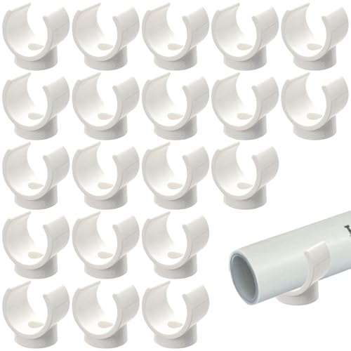 Clips PEX de 16 mm, supports de tuyau à suspendre, 20 pièces de crochets en U, supports de tuyau d’eau, colliers de tuyau, écrou à douille, tuyau vide adapté pour vissage