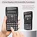 DUFCUSPH 10 Pack Scientific/Engineering Calculator, 2 Line Display, Black, Fraction & Complex Number Calculations, Ideal for Students & Professionals
