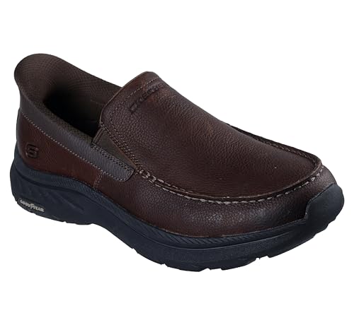 Image of Skechers Men's USA Pollard - Osgood Dual Gore Leather Moc Toe Slip-Ins Loafer
