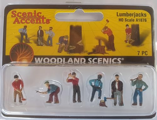 Woodland Scenics Lumberjacks WA1876 Figurine de bûcheron en bois H0 HO 1:87