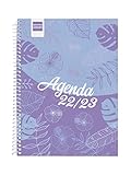 Finocam, Agenda 2022 2023 Cool Semana Vista Horizontal Septiembre 2022, Junio 2023 (curso lectivo), Julio y Agosto resumidos, Selva Español, SOBREMESA, 4, 155x212 mm