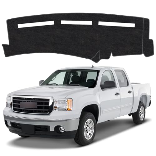 Image of Dash Cover Mat for Chevy Chevrolet Silverado /GMC Sierra 1500 2500 3500 HD 1999-2006 Non-Slip Dashboard Cover Mat for GMC Yukon /Yukon XL /Chevy Suburban Tahoe Avalanche 2000-2006 Protector Accessories