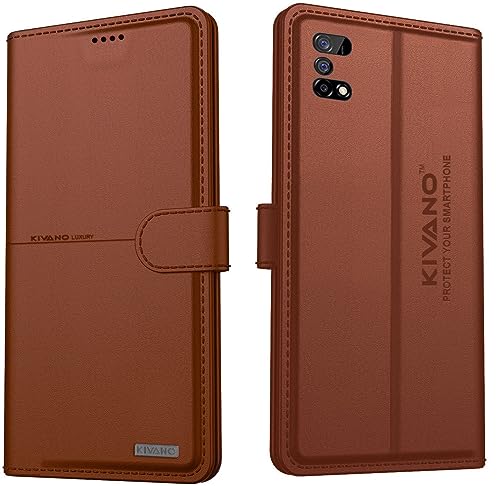 Image of Compatible with Realme Narzo 30 Pro 5G Flip Cover | Leather Finish | Inside Pockets & Inbuilt Stand | Shockproof Wallet Style Magnetic Closure Back Cover Case