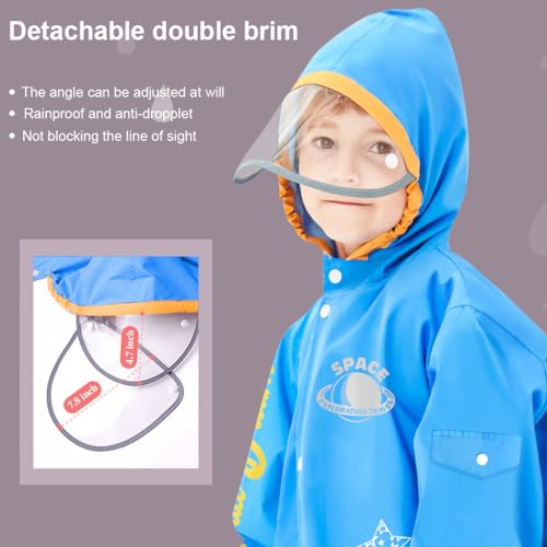 Kids Raincoat Boys Girls Rain Jacket Hooded Rain Poncho Rainproof Cape Rainsuit Reusable Rainwear 4-18 Years2
