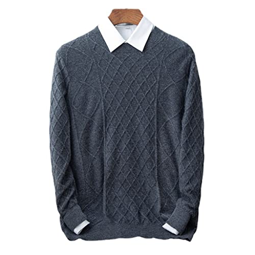 Feer Men's Wool Sweater Autumn Winter Casual Big Yards Sweater Youth Pullover Shirt Business Knitting Bottoming Shirt (Color : D, Size : L Code) #TOP3