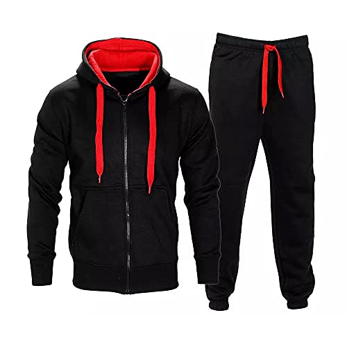 Tuta da uomo, felpa con cappuccio, in pile