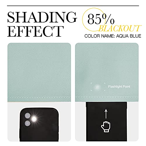 Image of NICETOWN Window Curtain Panels, Thermal Insulated Solid Grommet Blackout Draperies /Drapes for Loft, Dorm (Aqua, One Pair, 34 by 54-inch)