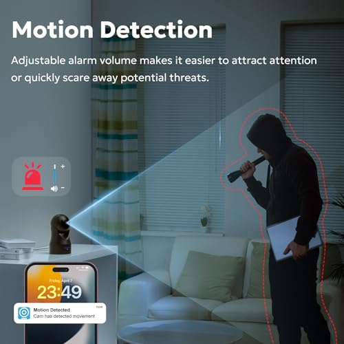 Owltron Überwachungskamera Innen mit 360° WLAN und Bewegungserkennung