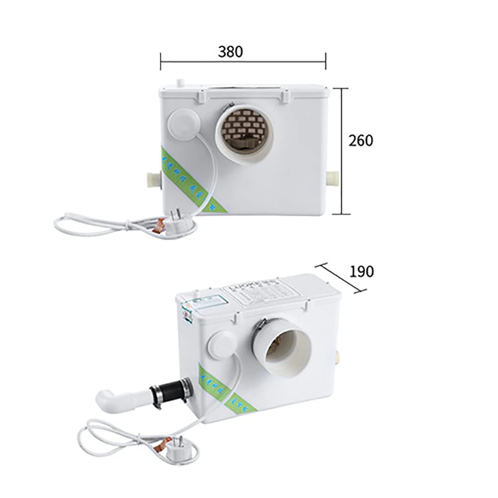 Bomba Trituradora Sanitaria 220V, Triturador Automático de Aguas Residuales Baño Inodoro Fregadero Pulverizador Eléctrico Dispositivo Séptico Elevador de Aguas Residuales (C)