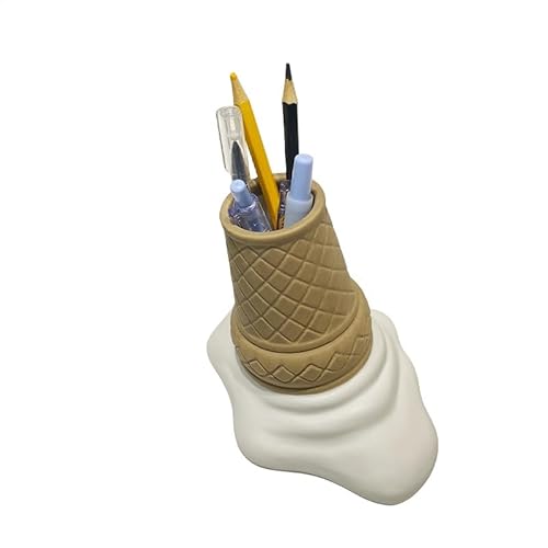ペン立て セラミック ペンスタンド アイスクリーム ブラシ収納 文具収納 ペンホルダー アイデア おもしろ雑貨 かわいい オフィス デスクトップ装飾 文房具入れ 置物 プレゼントのサムネイル