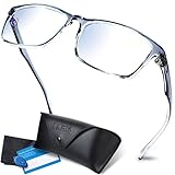 [LAMIO] ブルーライトカット メガネ PCメガネ 度なし ウェリントン クリアグレー