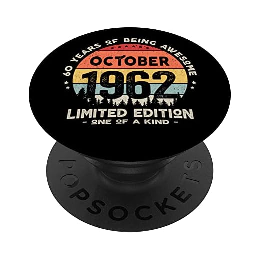 Regalo 60 años Cumpleaños Hombre Mujer - Octubre 1962 PopSockets PopGrip Intercambiable