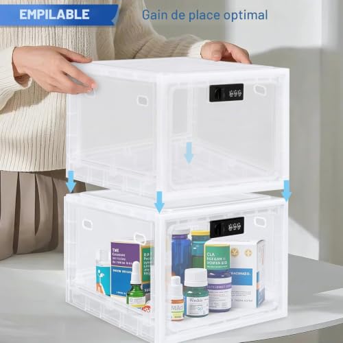 Boîte de sécurité pour médicaments et téléphone portable à code - 5