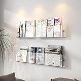 【Matériau de qualité】Ces porte-revues sont fabriqués en acrylique très durable de 5 mm d'épaisseur avec une excellente résistance aux intempéries et beaucoup plus solide et plus sûr que le verre. C'est un excellent organisateur mural peu encombrant