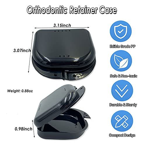 Orthodontic Retainer Case with Vent Holes - Black - Image 3