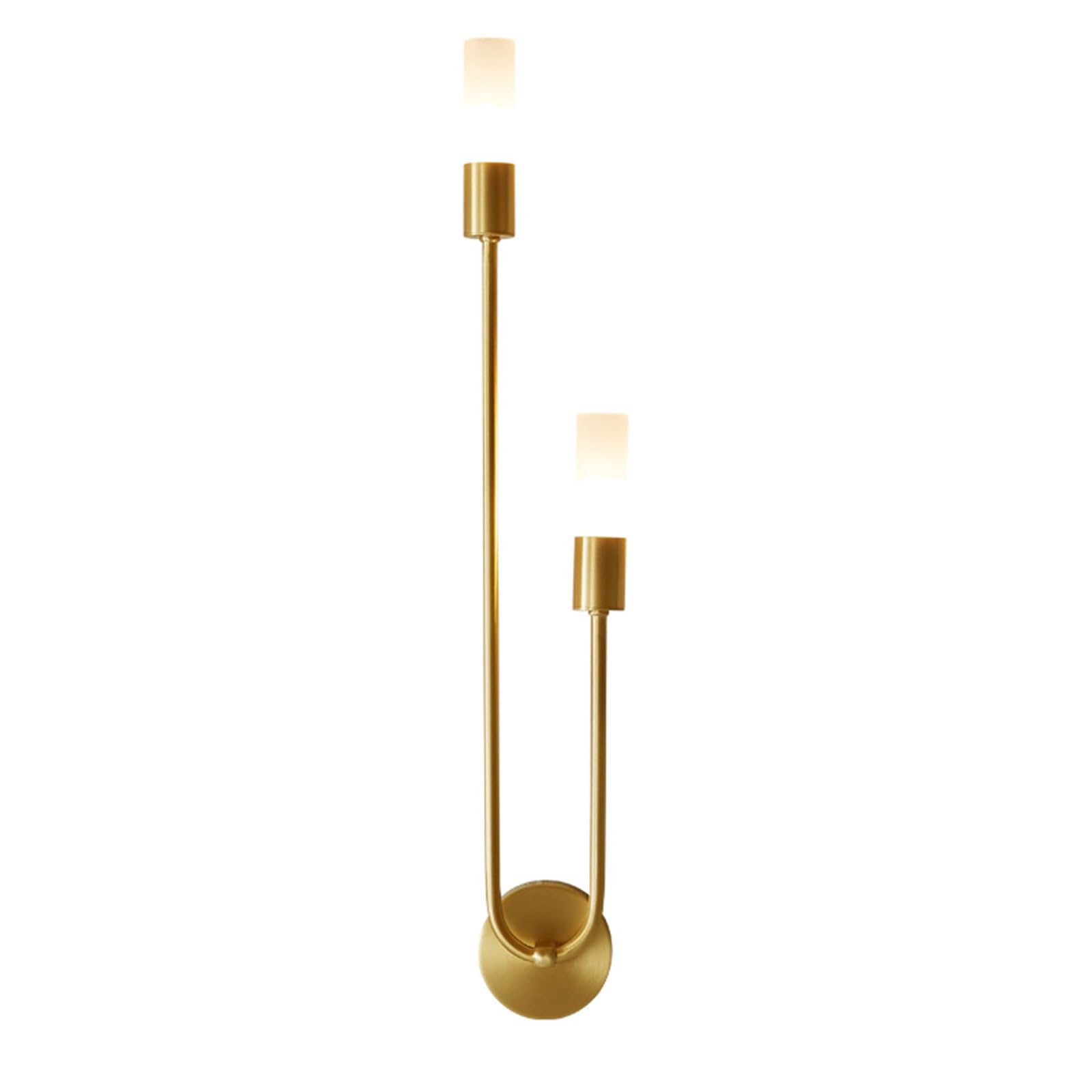 Moderne U-förmige Wandleuchte in Gold mit Acrylschirm, G9 kompatibel, 55cm Höhe Dekorative Wandlampe für Schlafzimmer, Wohnzimmer, Badezimmer, Flur, Hotel, Restaurant (Rechts.)