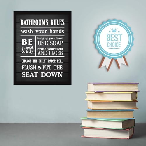 Image of Chaka Chaundh - bathrooms poster - bathroom posters with frame - bathroom quotes framed posters - bathrooms etiquette posters - bathroomss rules posters - (14 X 11inches - Set of 4) (Multicolor - Quotes Frame Poster)