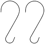 RuiLing 2-Pack 12 Inch Black Coating Metal Tree Branch Hook / Garden Hooks / S Hooks for Hanging Plants, Bird Feeders, Baskets, Lanterns and Ornaments, and More.