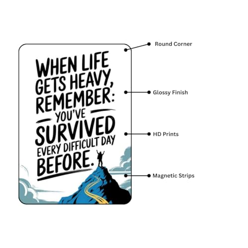 Image of Zesta Bathroom Decor Items Washroom Decor Tin Sign | Aesthetic Posters Wall Poster for Bedroom | Magnetic Cafe Decoration Items / Restaurant Decorations Items | Quirky Home Decor Bar Accent (Motivational)