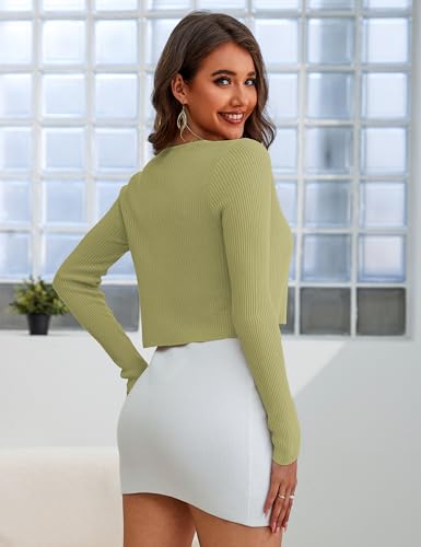 Image of a.Jesdani Women's Shrug Cardigan Sweater Fall Fashion Clothes 2026 | Tie Front Design,Rib Knit Stretch,Cropped Bolero,Shrug,Long Sleeve Warmth,Wedding Party Wear