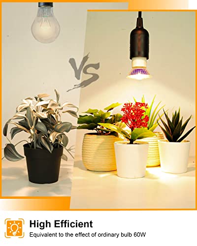 Dommia Grow Light Bulbs, Full Spectrum Plant Light For Indoor Plants, Gu10 Led Grow Lights Plant Light Bulbs 3 Counts, Sunlike Spectrum Indoor Growing Lamps For Succulents, Orchids, Tomatoes, Lettuce #TOP2