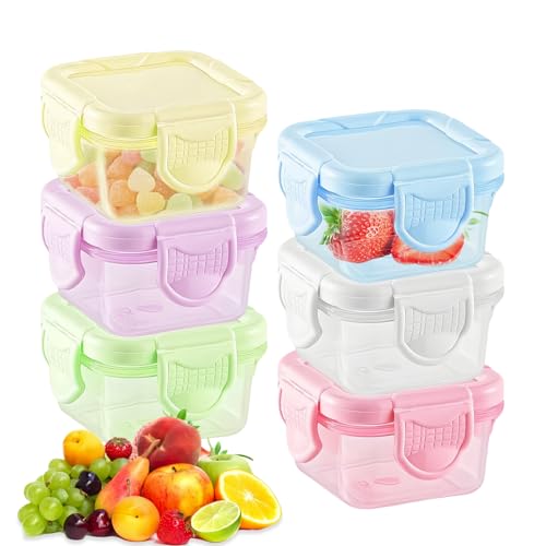 JAONLD 6 Piezas Cajas para Guardar Alimentos 150ml Hermetico Recipientes Herméticos para Alimentos Microondas y Congelador para Salsas, Snacks, Mermeladas