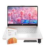 HP Stream 14" HD Laptops for Student & Business, Intel Processor N150, 4GB RAM, 288GB Storage (128GB UFS+160GB Docking Station Set), Copilot AI, 1-Year Office 365, 720p Camera, Win 11, Gold