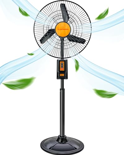 Almonard 18' (450Mm) Mark-Ii Pedestal Fan - High Speed Stand Fan With 3 Speed Settings &...