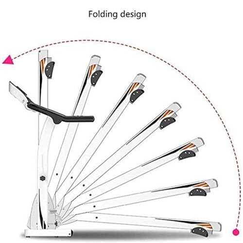 Image of Home Folding Treadmill with Incline, Electric Treadmill Machine with Heart Rate Monitor 3 Level Manual Incline Speakers Auto Lube Pulse Exercise Machines