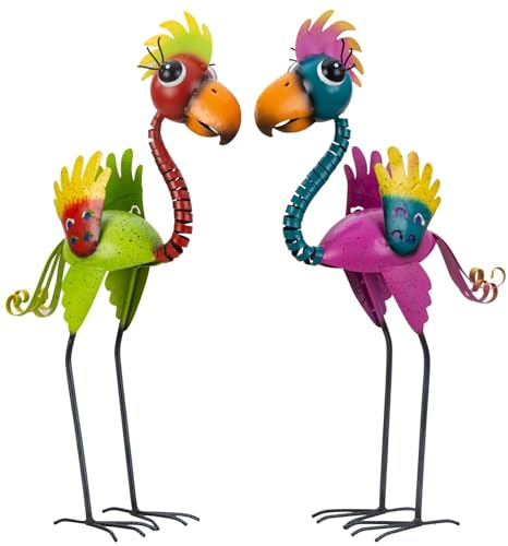 Geschenkestadl 2 Stück Vogel Figuren abstrakt bunt groß 64cm...