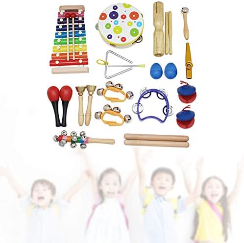 Children Learning Music Kit,19 Pcs Kids Musical Instrument Education Early Learning Musical Toy for Boys and Girls 4 414aOzPT8mL. AC