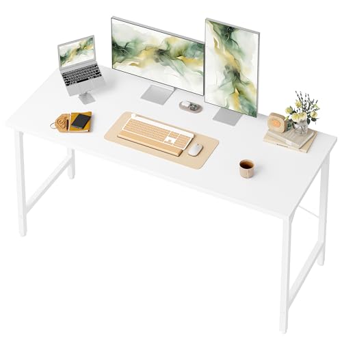 BEXEVUE Escritorio de 120 x 48 cm, pequeño Escritorio para Ordenador, Mesa de Oficina para Estudio, Dormitorio, diseño Industrial, Estructura de Metal, Mesa de PC de Madera para el hogar y la Oficina