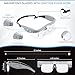 YOCTOSUN Magnifying Glasses with Light, Head Magnifier Glasses with 5 Detachable Lenses 0.75X-4.0X and 3 LED Lights, Rechargeable Hands Free Eyeglasses Magnifier for Close Work Jewelry Crafts Hobby