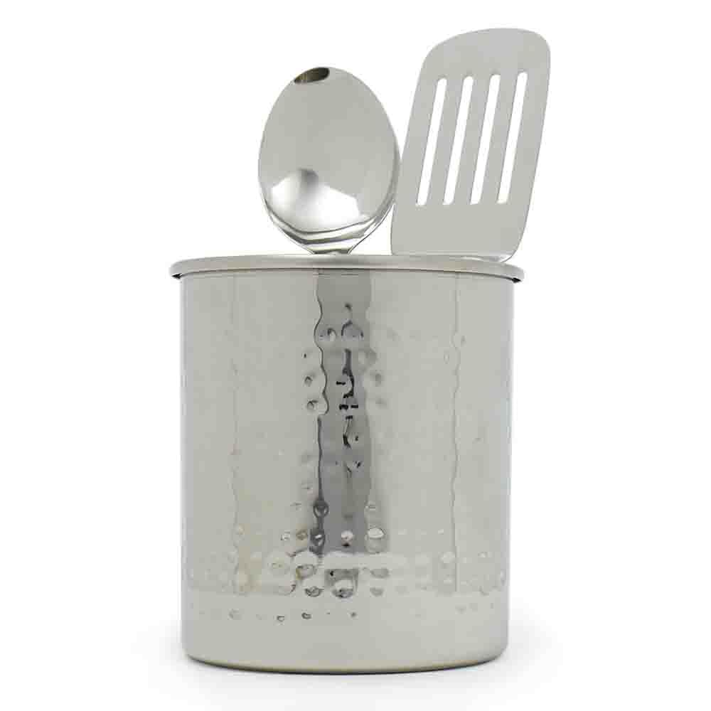 Home Basics Hammered Stainless Steel Utensil Holder