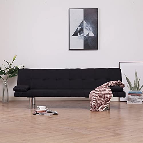 Futonsofa vidaXL Schlafsofa mit zwei Kissen für Wohnzimmer und Gästezimmer