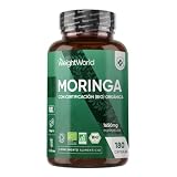 Moringa Oleifera Orgánica Pura 1650mg, 180 Cápsulas Veganas