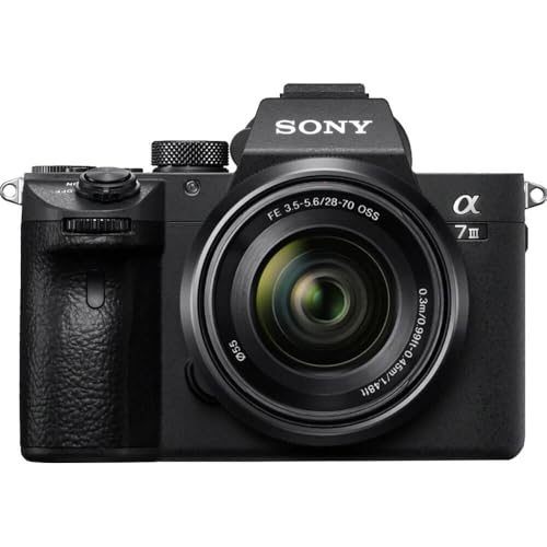 Sony a7 III Full-frame Mirrorless Interchangeable-Lens Camera with 28-70mm Lens Optical with 3-Inch LCD, Black (ILCE7M3K/B) (Renewed)