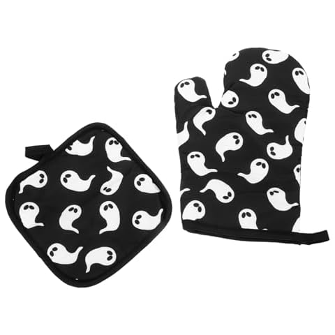 Cabilock Halloween Oven Mitts and Pot Holders Set Cover