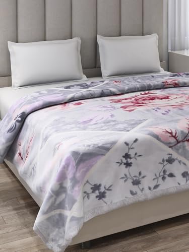 Image of Monte Carlo Double Bed Heavy Winter Blanket Moon Valley Plus 2 Ply Box Pack 870 GSM | 4.5 KG, (240x220 CM), Cool Grey