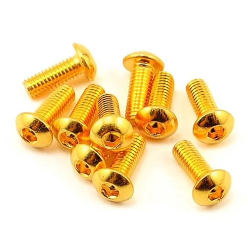 5-10 bLZplW M2 M2.5 M3 M4 M5 M6 ISO7380 Glod {^lW 4-30 ~[g M6x8mm 10pcs