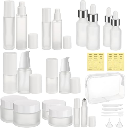 Blushtier 27 Pack Travel Skincare Containers Set 0.4/0.51/0.68/1.7oz