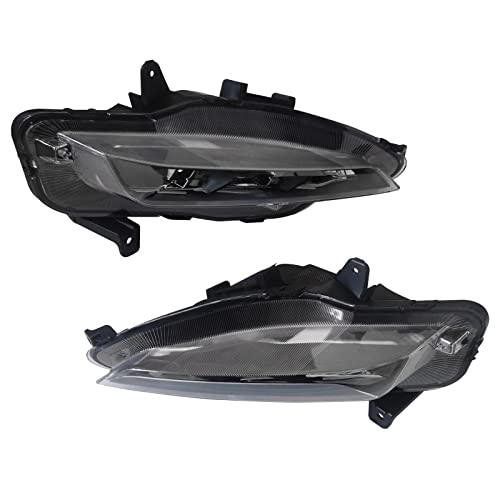 PIAOYUE- For 2019 2020 Kia Optima LED Fog Lights Replacement Daytime Running Lamps Turn Signal Lights Black Housing Clear Lens 92202-D5600